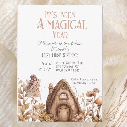 Fairy eerste magische boho verjaardag kaart