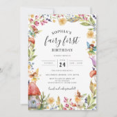 Fairy eerste verjaardag 1e verjaardag kaart (Voorkant)