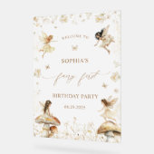 Fairy eerste verjaardag Boho Welkom Acryl Teken Acryl Bord (Hoek)