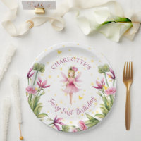 Fairy Eerste Verjaardagsfeestje Papier Bord