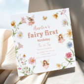 Fairy Eerste Waterverf Widflower Meisjes Verjaarda Kaart