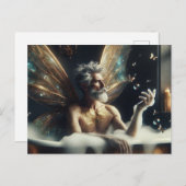 Fairy Elder Man Takes a Bath Briefkaart (Voorkant / Achterkant)