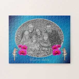 Fairy en bloemen gepersonaliseerd Voeg uw foto toe Legpuzzel