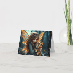 Fairy en Cat Kaart