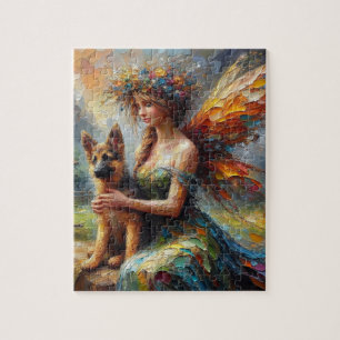 Fairy en Duitse herder puppy Legpuzzel