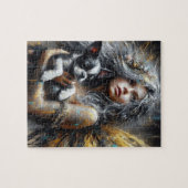 Fairy en een Boston Terrier-puppy Legpuzzel (Horizontaal)