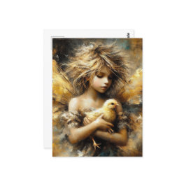 Fairy en haar Buff Chick Briefkaart