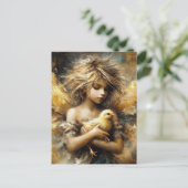 Fairy en haar Buff Chick Briefkaart (Staand voorkant)