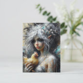 Fairy en haar Buff Chicken Briefkaart (Staand voorkant)