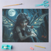 Fairy en haar kat tissuepapier (Craft)