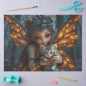 Fairy en haar kat tissuepapier (Craft)