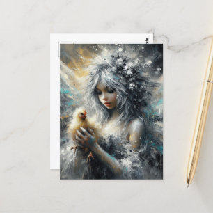 Fairy en haar kleine Buff Chick Briefkaart