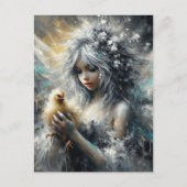 Fairy en haar kleine Buff Chick Briefkaart (Voorkant)