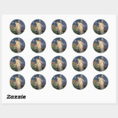 Fairy en Honey Bee Ronde Sticker (Vel)