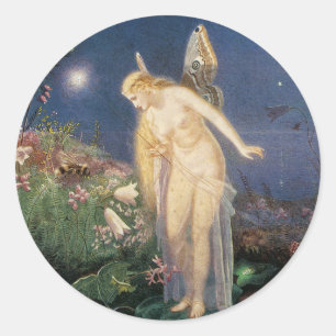 Fairy en Honey Bee Ronde Sticker