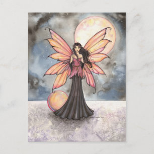 Fairy en Volle Maan Fantasy Art Briefkaart
