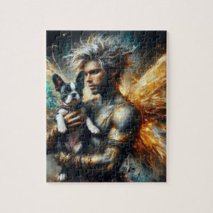 Fairy en zijn Boston Terrier Puppy Legpuzzel