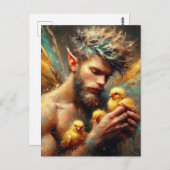 Fairy en zijn Buff Chicks Briefkaart (Voorkant / Achterkant)