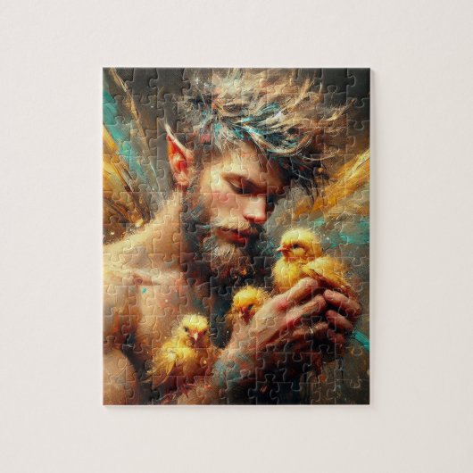 Fairy en zijn Buff Chicks Legpuzzel (Verticaal)