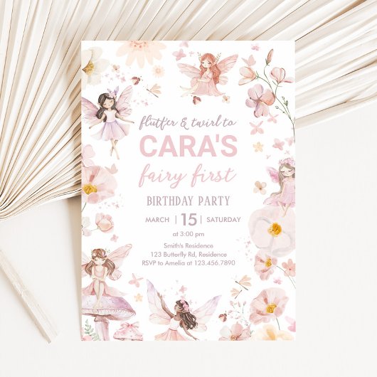 Fairy Enchanted Garden verjaardagsfeestje Kaart