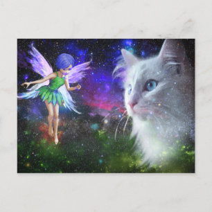Fairy Encounters Cat Briefkaart