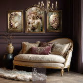 Fairy Ethereal Floral Dusty Plum Eggshell Beige Tissuepapier