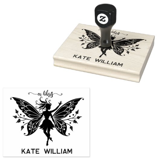 Fairy ex libris stempel (Gestempeld)