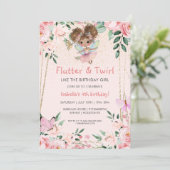 Fairy FĂ& Twirl Rose | Invitation d'anniversaire (Debout devant)