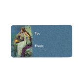   Fairy Fae Harp Candle Ocean Etiket (Voorkant)