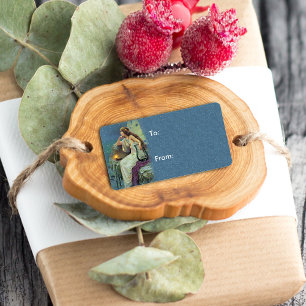   Fairy Fae Harp Candle Ocean Etiket