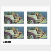 Fairy Fae Harp Candle Ocean Rechthoekige Sticker (Vel)