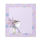 Fairy Fantasy Art Bleek Paars Floral Notitieblok (Voorkant)