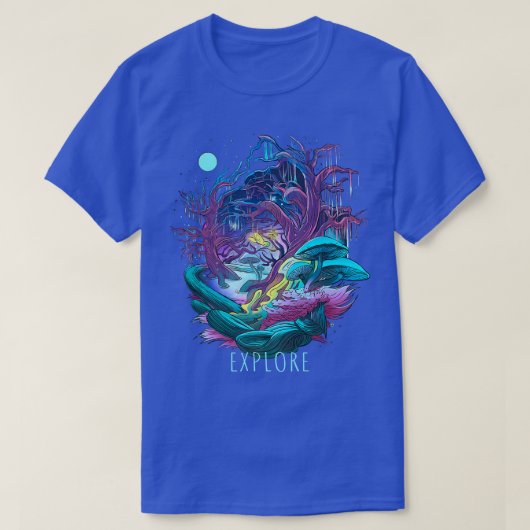 Fairy Fantasy Forest Mushroom Beautiful Nature Fun T-shirt (Design voorkant)
