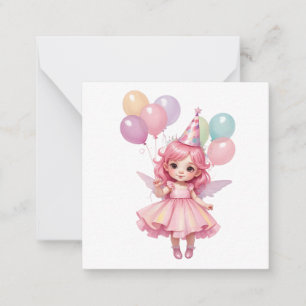 Fairy Fantasy Verjaardagsbriefje Kaart Notitiekaartje