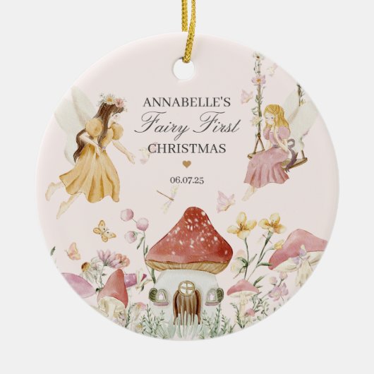 Fairy First Birthday Enchanted Keepsake Ornament (Voorkant)