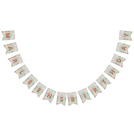 Fairy First Birthday Forest Waterverf paddenstoel Vlaggetjes (Alle)