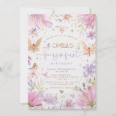 Fairy First Birthday Girl Invitation (Devant)