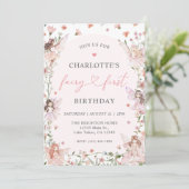 Fairy First Birthday Invitation (Debout devant)