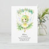 Fairy First Birthday Invitation (Debout devant)