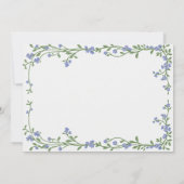 Fairy First Birthday Invitation | Dusty Blue Kaart (Achterkant)