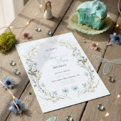 Fairy First Birthday Invitation | Elegant Blue 