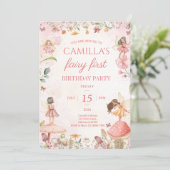 Fairy First Birthday Invitation Fairy Invitation (Debout devant)