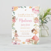 Fairy First Birthday Invitation Fairy Invitation (Debout devant)