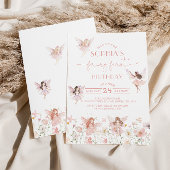 Fairy First Birthday Invitation fille