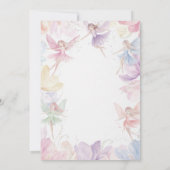 Fairy First Birthday Invitation Kaart (Achterkant)