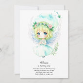 Fairy First Birthday Invitation Kaart (Voorkant)