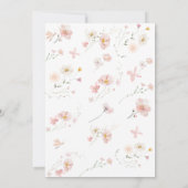 Fairy First Birthday Invitation Kaart (Achterkant)