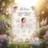 Fairy First Birthday Milestone Acrylic Welcome