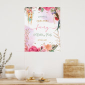 Fairy First Birthday Party Baby Girl Affiche de bi (Cuisine)