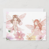 Fairy First Birthday Photo Thank You Kaart (Achterkant)